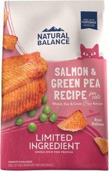 Natural Balance Limited Ingredient Grain-Free Salmon & Green Pea Recipe Dry Cat Food, 4-lb bag