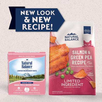 Show full view: Natural Balance Limited Ingredient Grain-Free Salmon & Green Pea Recipe Dry Cat Food, 4-lb bag slide 3 of 12