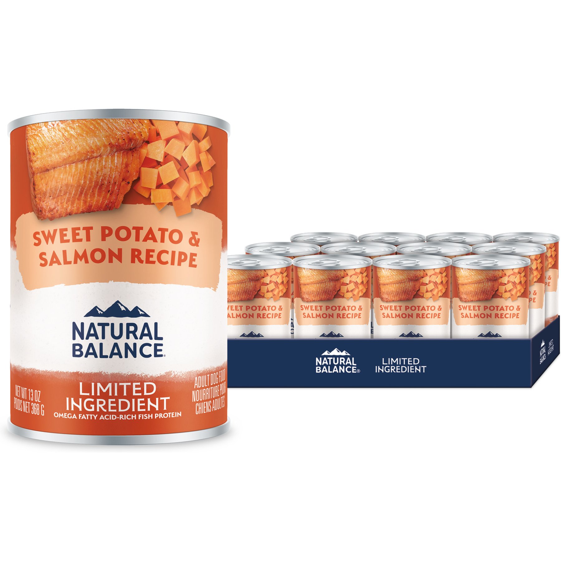 Natural Balance L.I.D. Limited Ingredient Diets Sweet Potato & Fish Formula Grain-Free Canned Dog Food, 13-oz can, bundle of 24
