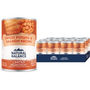 Natural Balance Limited Ingredient Grain-Free Sweet Potato & Salmon Wet Dog Food, 13-oz can, case of 12