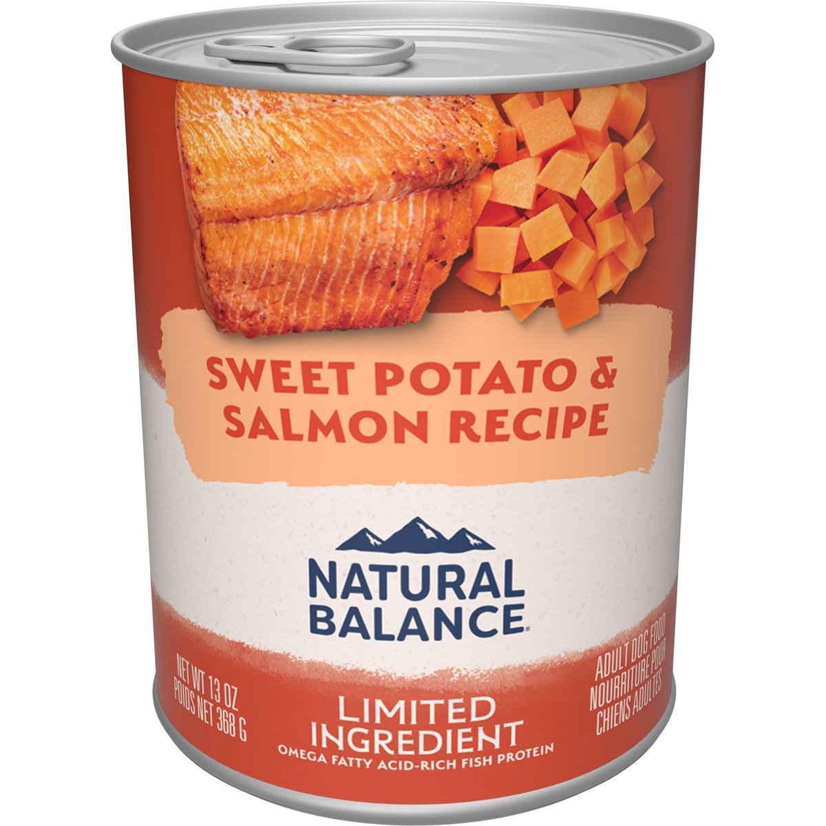 Natural Balance Limited Ingredient Grain-Free Sweet Potato & Salmon Wet Dog Food, 13-oz can, case of 12
