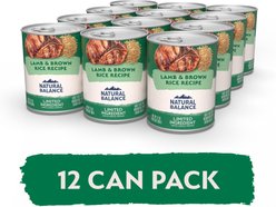 Natural Balance Limited Ingredient Lamb & Brown Rice Recipe Wet Dog Food, 13-oz can, case of 12 slide 2 of 8