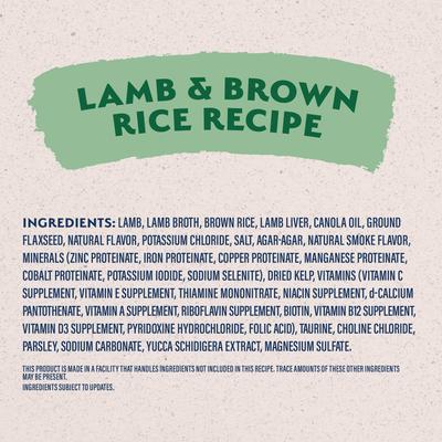 Show full view: Natural Balance Limited Ingredient Lamb & Brown Rice Recipe Wet Dog Food, 13-oz can, case of 12 slide 6 of 11