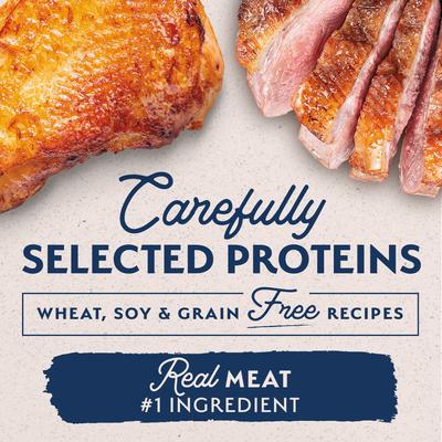 Show full view: Natural Balance Limited Ingredient Poultry Variety Pack Reserve Duck & Potato & Chicken & Sweet Potato Wet Dog Food, 13-oz can, case of 12 slide 5 of 10