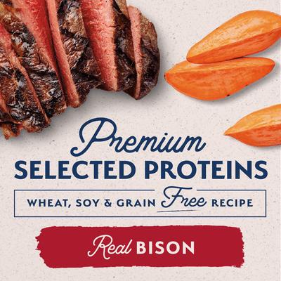 Show full view: Natural Balance Limited Ingredient Reserve Bison & Sweet Potato Recipe Wet Dog Food, 13-oz can, case of 12 slide 6 of 11