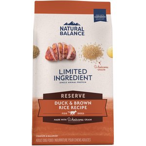 Natural Balance Limited Ingredient Reserve Duck & Brown Rice Recipe Dry Dog Food, 22-lb bag