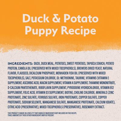 Show full view: Natural Balance Limited Ingredient Diet Reserve Grain-Free Duck & Potato Puppy Recipe Dry Dog Food, 22-lb bag slide 5 of 12