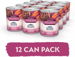 Natural Balance Limited Ingredient Reserve Sweet Potato & Venison Recipe Wet Dog Food, 13-oz can, case of 12 slide 2 of 7