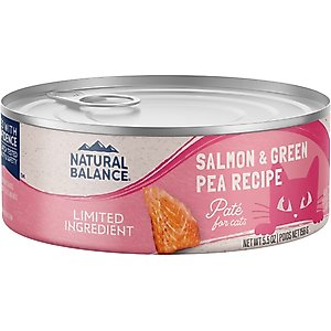 Natural Balance Limited Ingredient Salmon & Green Pea Recipe Wet Cat Food, 5.5-oz can, case of 24