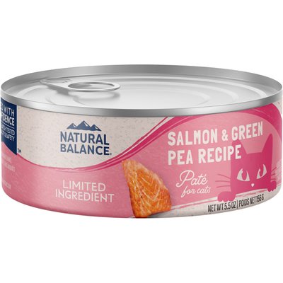 Natural Balance Natural Balance Limited Ingredient Salmon & Green Pea Recipe Wet Cat Food, 5.5-oz can, bundle of 48