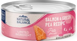 Natural Balance Limited Ingredient Salmon & Green Pea Recipe Wet Cat Food, 5.5-oz can, case of 4