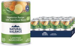 Natural Balance Limited Ingredient Vegetarian Recipe Wet Dog Food, 13-oz, case of 12