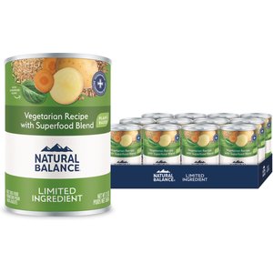 Natural Balance Limited Ingredient Vegetarian Recipe Wet Dog Food, 13-oz, case of 12