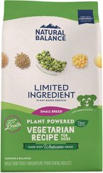 Natural Balance Limited Ingredient Vegetarian Small Breed Recipe Adult Dry Dog Food, 4-lb bag