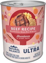 Natural Balance Original Ultra Beef Recipe Wet Dog Food, 13-oz can, case of 12