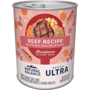 Natural Balance Original Ultra Beef Recipe Wet Dog Food, 13-oz can, case of 12