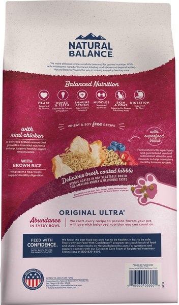 Natural Balance Original Ultra Whole Body Health Calamari, Salmon Meal & Duck Meal Formula Dry Cat Food