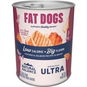 Natural Balance Original Ultra Fat Dogs Chicken & Salmon Recipe in Broth Wet Dog Food, 13-oz can, case of 12 Natural Balance Original Ultra Fat Dogs Chicken & Salmon Recipe in Broth Wet Dog Food, 13-oz can, case of 12