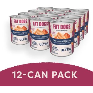 Natural Balance Original Ultra Fat Dogs Low Calorie Weight Management Chicken & Salmon Recipe in Broth Wet Dog Food, 13-oz can, case of 12