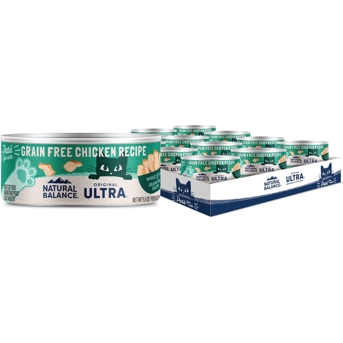 Natural Balance Original Ultra Grain-Free Chicken Recipe Canned Wet Cat Food, 5.5-oz can, case of 24