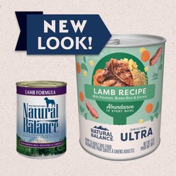 Natural Balance Original Ultra Lamb Recipe Wet Dog Food, 13-oz can, case of 12 slide 2 of 9