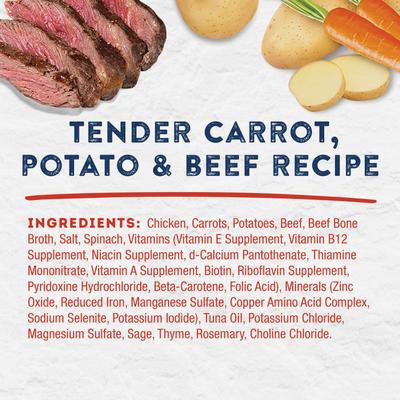Show full view: Natural Balance Original Ultra Platefulls Tender Carrot, Potato & Beef Recipe Wet Dog Food, 9-oz pouch, case of 12 slide 6 of 11