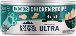 Natural Balance Original Ultra Premium Indoor Chicken Formula Canned Wet Cat Food, 5.5-oz, case of 4