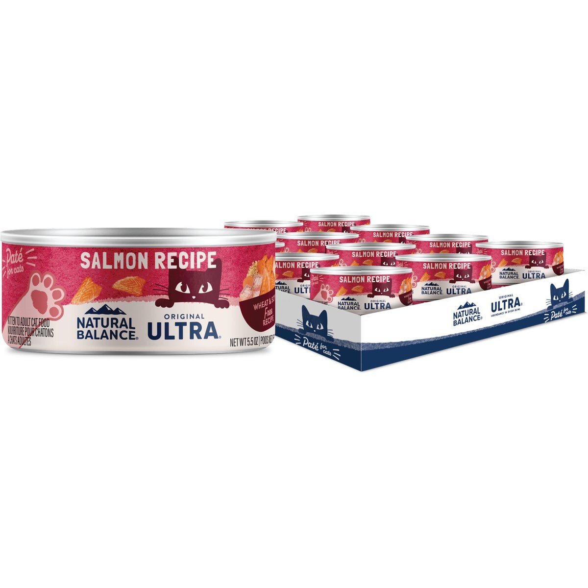 Natural Balance Original Ultra Premium Salmon Formula Canned Wet Cat Food, 5.5-oz, case of 24