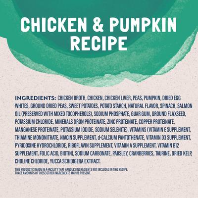 Show full view: Natural Balance Platefulls Chicken & Pumpkin Formula in Gravy Grain-Free Cat Food Pouches, 3-oz pouch, case of 24 slide 6 of 11