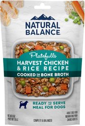 Natural Balance Platefulls Harvest Chicken & Rice Recipe Wet Dog Food, 9-oz pouch, case of 12