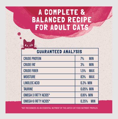 Show full view: Natural Balance Platefulls Indoor Formula Salmon, Tuna, Chicken & Shrimp in Gravy Grain-Free Cat Food Pouches, 3-oz pouch, case of 24 slide 8 of 11