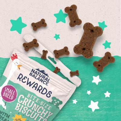 Show full view: Natural Balance Rewards Small Breed Chicken Flavored Crunchy Biscuit Dog Treats 8-oz bag, bundle of 2 slide 5 of 10