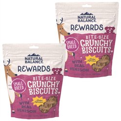Natural Balance Rewards Small Breed Venison Flavored Crunchy Biscuit Dog Treats, 8-oz bag, bundle of 2