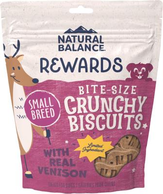 Show full view: Natural Balance Rewards Small Breed Venison Flavored Crunchy Biscuit Dog Treats, 8-oz bag, bundle of 2 slide 3 of 9