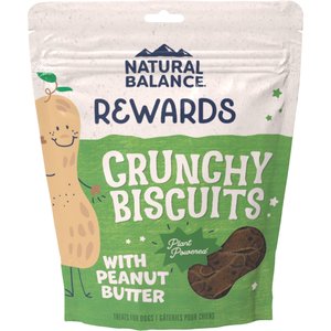 Natural Balance Rewards Peanut Butter Flavored Crunchy Biscuit Dog Treats, 14-oz bag