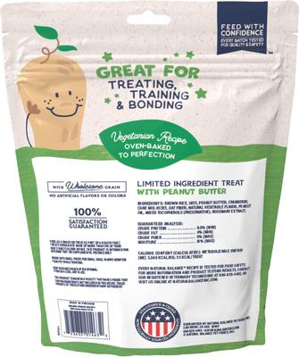Show full view: Natural Balance Rewards Peanut Butter Flavored Crunchy Biscuit Dog Treats, 14-oz bag slide 4 of 11