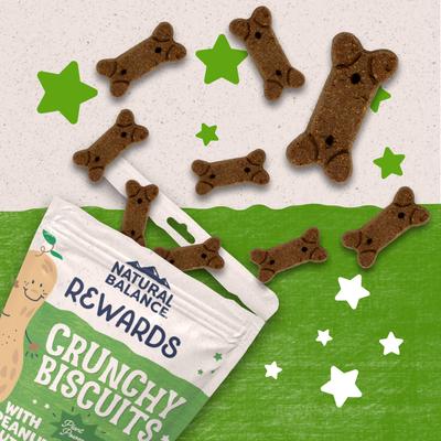 Show full view: Natural Balance Rewards Peanut Butter Flavored Crunchy Biscuit Dog Treats, 14-oz bag slide 5 of 11