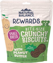 Natural Balance Rewards Small Breed Peanut Butter Flavored Crunchy Biscuit Dog Treats