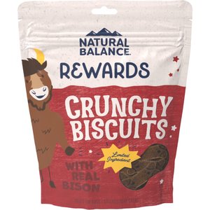 Natural Balance Rewards Bison Flavored Crunchy Biscuit Dog Treats, 14-oz bag