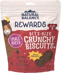 Natural Balance Rewards Crunchy Biscuits with Real Bison Dog Treats, 8-oz bag
