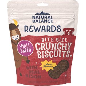 Natural Balance Rewards Small Breed Bison Flavored Crunchy Biscuit Dog Treats, 8-oz bag