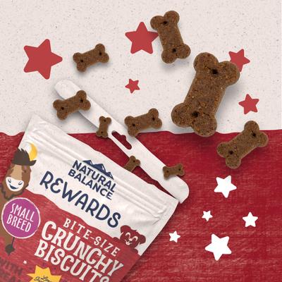 Show full view: Natural Balance Rewards Small Breed Bison Flavored Crunchy Biscuit Dog Treats, 8-oz bag slide 5 of 10