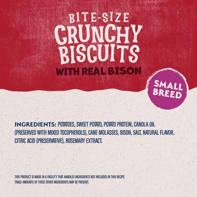 Show full view: Natural Balance Rewards Small Breed Bison Flavored Crunchy Biscuit Dog Treats, 8-oz bag slide 6 of 10