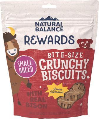 Show full view: Natural Balance Rewards Crunchy Biscuits with Real Bison + Real Salmon Dog Treats slide 2 of 9