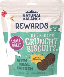 Natural Balance Rewards Crunchy Biscuits with Real Chicken Dog Treats, 8-oz bag