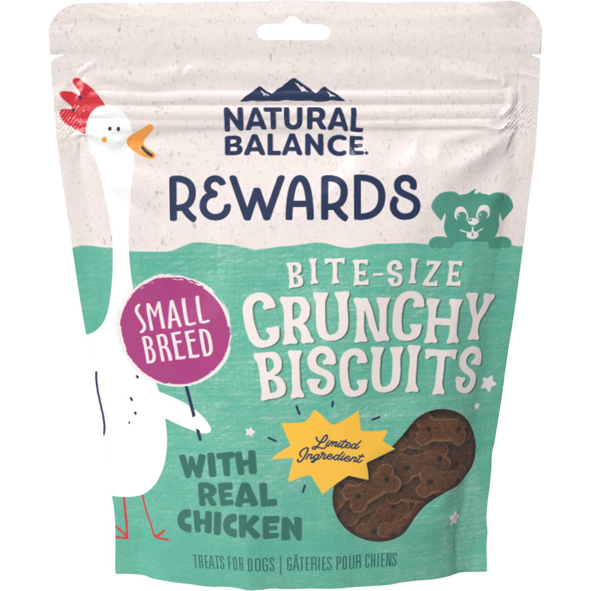 Natural Balance Rewards Small Breed Chicken Flavored Crunchy Biscuit Dog Treats, 16-oz bundle