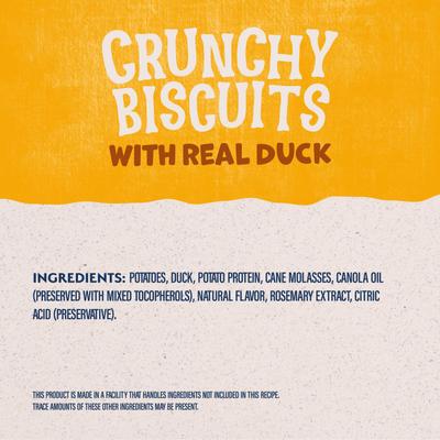 Show full view: Natural Balance Rewards Duck Flavored Crunchy Biscuit Dog Treats, 14-oz bag slide 6 of 11