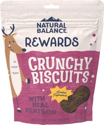 Natural Balance Rewards Crunchy Biscuits with Real Venison Dog Treats, 14-oz bag