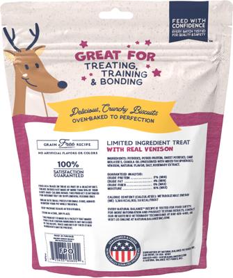 Show full view: Natural Balance Rewards Venison Flavored Crunchy Biscuit Dog Treats, 14-oz bag slide 4 of 11