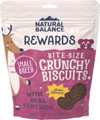 Natural Balance Rewards Crunchy Biscuits with Real Venison Dog Treats, 8-oz bag